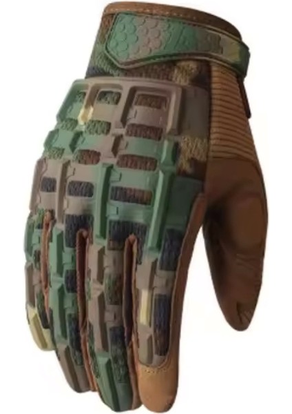Nefes Alabilen Taktik Eldiven Outdoor , Dağcı , Airsoft , Trekking , Spor Eldiven Siyah Kamuflaj
