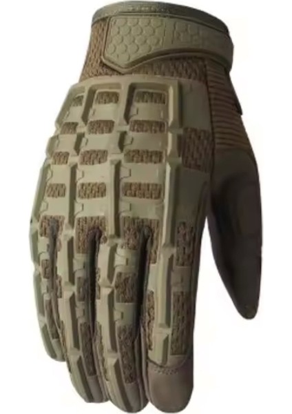 Nefes Alabilen Taktik Eldiven Outdoor , Dağcı , Airsoft , Trekking , Spor Eldiven Haki