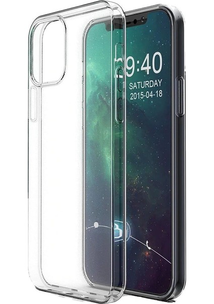 iPhone 12 Pro Max Uyumlu Kılıf Lüx Şeffaf Silikon Kapak