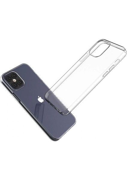 iPhone 12 Pro Max Uyumlu Kılıf Lüx Şeffaf Silikon Kapak