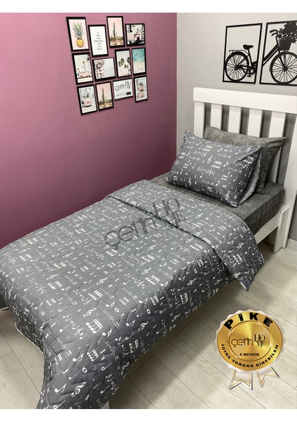 Çetinhome Tek Kişilik Kapitone Pike Seti 4 Mevsim Nota