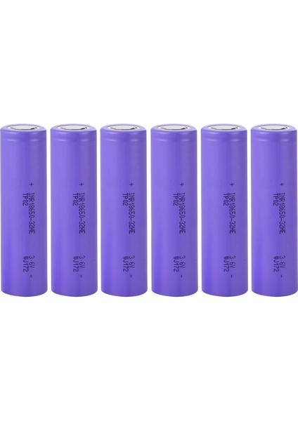 INR18650-32HE - 3.7V 3200 Mah Li-Ion Şarjlı Pil - 10A 6 Lı Paket
