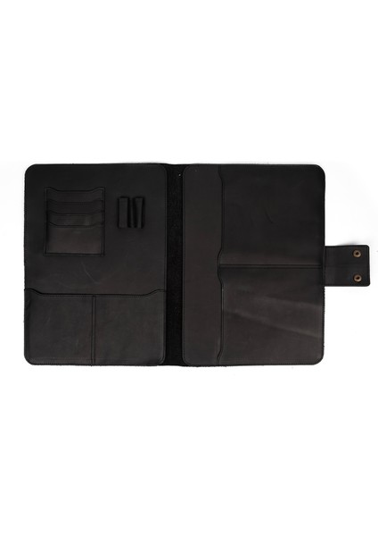 M2 13-14 Inç Macbook Pro-Air Hakiki Deri Organizer Evrak Çantası Tablet Kılıfı Nature Siyah fırsatları