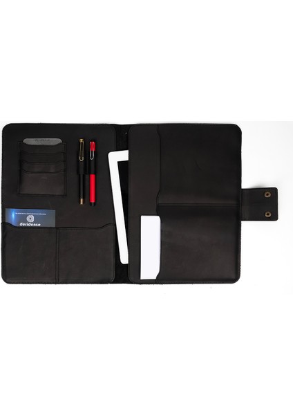 M2 13-14 Inç Macbook Pro-Air Hakiki Deri Organizer Evrak Çantası Tablet Kılıfı Nature Siyah indirimleri