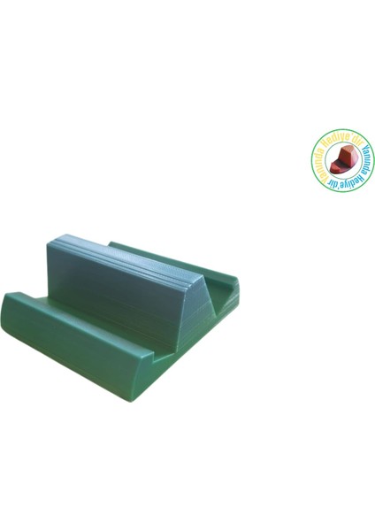 3D Yazıcıyla Yapılmış 2 Taraflı telefon, Tablet Standı (Yeşil)