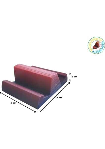 3D Yazıcıyla Yapılmış 2 Taraflı Telefon, Tablet Standı (Mor)