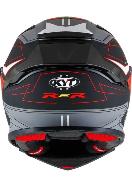 R2R Kask LED Matt Siyah Gri
