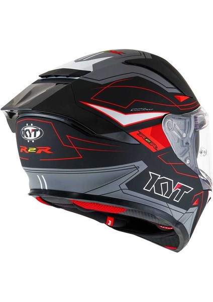 R2R Kask LED Matt Siyah Gri