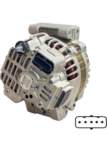 Mıtsubıshı 24V Alternatör Dinamo 100 A (W-L-15-S-Dfm) (Soketli 5 Fiş) Scanıa