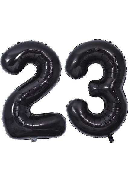 Siyah 23 Rakam Folyo Balon