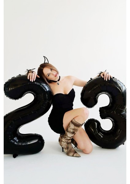 Siyah 23 Rakam Folyo Balon modelleri