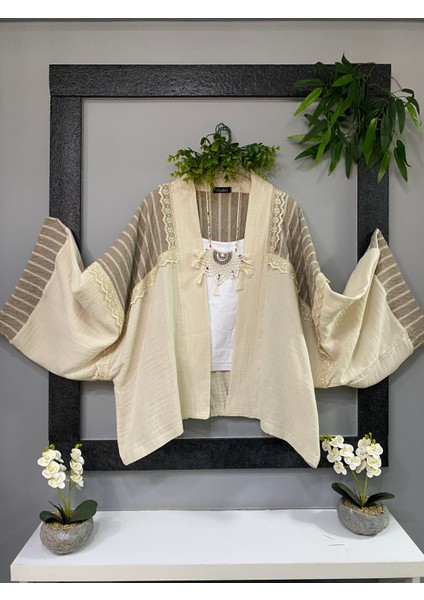 Özel Tasarım Müslin Keten Bohem Kimono fırsatları