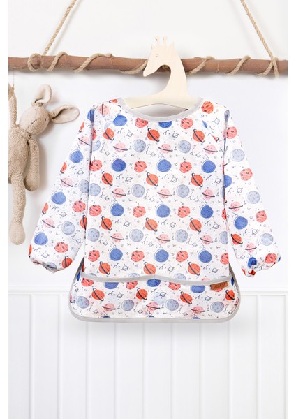 Proof Uzun Kollu Sıvı Geçirmez Etkinlik Mama Aktivite Anaokul Kreş Bebek Çocuk Önlüğü Planet 4-6