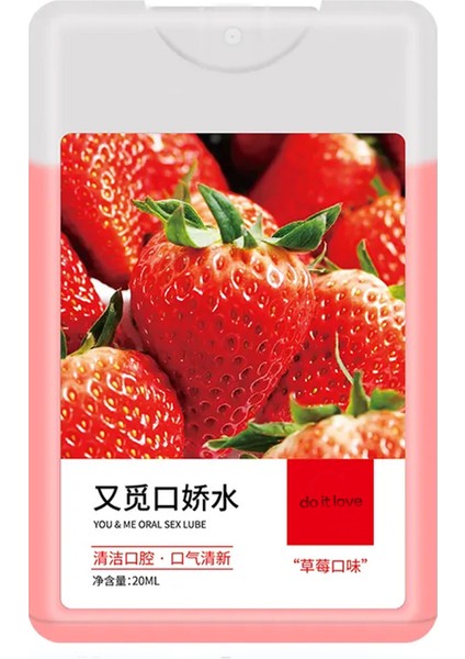 Çilek Aromalı Su Bazlı 20 ml - Oral ve Uyumlu Sprey - Nefes Tazeler modelleri