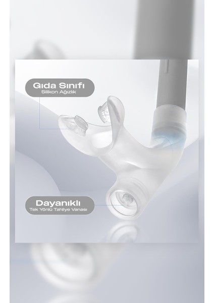 Yetişkin Yüzücü Antreman Önden Takmalı Valfsız Havuz Şnorkeli SN10GÜM fiyatları