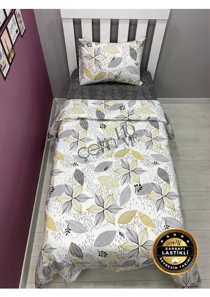 Çetinhome Çarşafı Lastikli Tek Kişilik Nevresim Takımı Lara