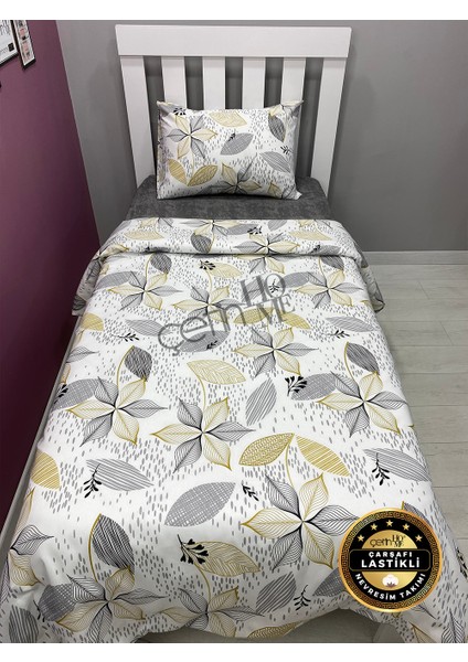 Çetinhome Çarşafı Lastikli Tek Kişilik Nevresim Takımı Lara