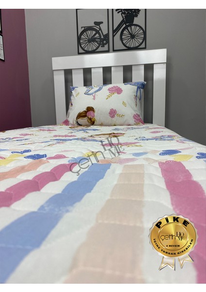 Çetinhome Tek Kişilik Kapitone Pike Seti 4 Mevsim Tatlı Kız