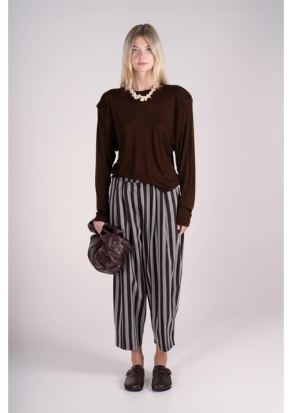 Vatkalı Uzun Kollu Örme Bluz