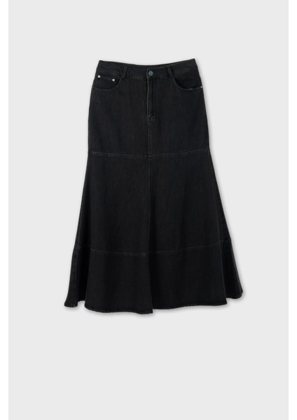 Yıkamalı Maxi Jean Etek fiyatları