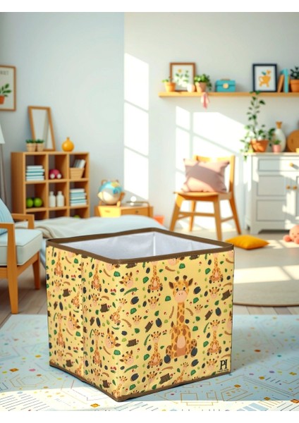 Griaffe Desenli Kapaksız Çok Amaçlı Düzenleyici Oyuncak Saklama Kutusu 30X30X30 fiyatları