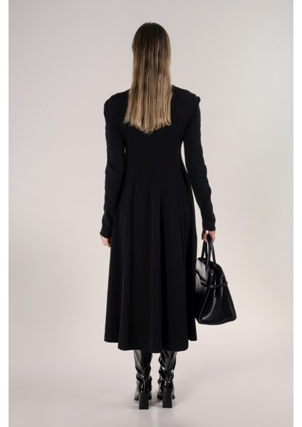 Uzun Kollu Midi Örme Elbise indirimleri