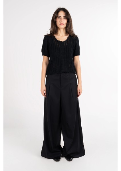 Yarım Kollu Triko Bluz