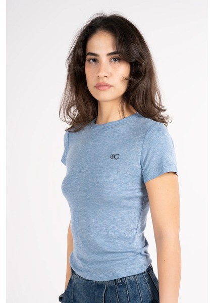 Bisiklet Yaka Kısa Kol Örme T-Shirt indirimleri