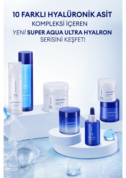 10 Farklı Hyaluronik Asit İçeren Su Bazlı Nemlendirici Ampul Super Aqua Ultra Hyalron Ampoule 47ml