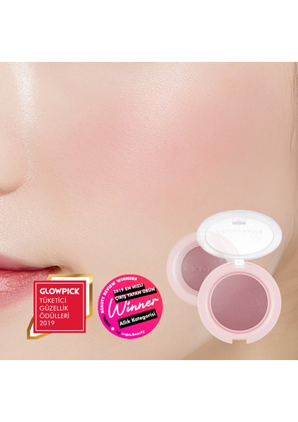 Meyve Renkleriyle Doğal ve Parlak Görünüm Sunan Jel Allık A'PIEU Juicy-Pang Jelly Blusher (PK01)