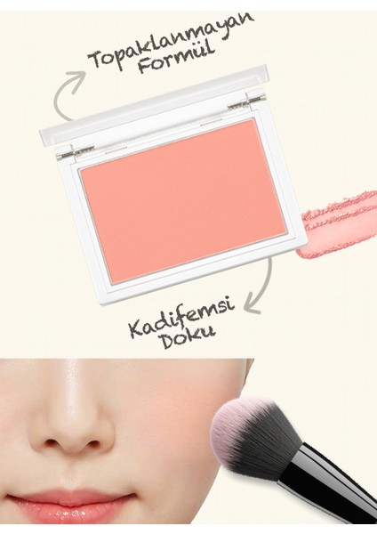 Gün Boyu Kalıcı, Ciltle Bütünleşen, Kadife Dokulu Topaklanmayan Allık Cotton Blusher (Vintage Robe) fiyatları