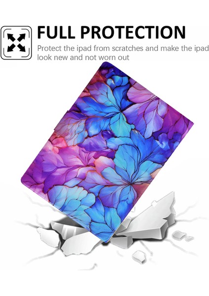 Için Premium Flip Case Lenovo Tab M10 Gen 3 Kart Yuvaları ve Geliştirilmiş Koruma ve Kolaylık Için Stand Fonksiyonu ile Stand Fonksiyonlu Çiçek Tasarımı (Yurt Dışından)