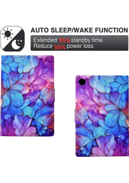 Için Premium Flip Case Lenovo Tab M10 Gen 3 Kart Yuvaları ve Geliştirilmiş Koruma ve Kolaylık Için Stand Fonksiyonu ile Stand Fonksiyonlu Çiçek Tasarımı (Yurt Dışından)