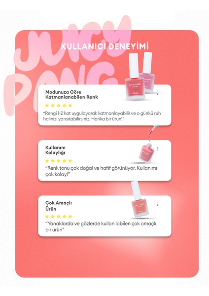 Meyve Kokulu, Nemlendirici, Doğal Görünümlü Sıvı Allık A'PIEU Juicy-Pang Water Blusher (PK04)