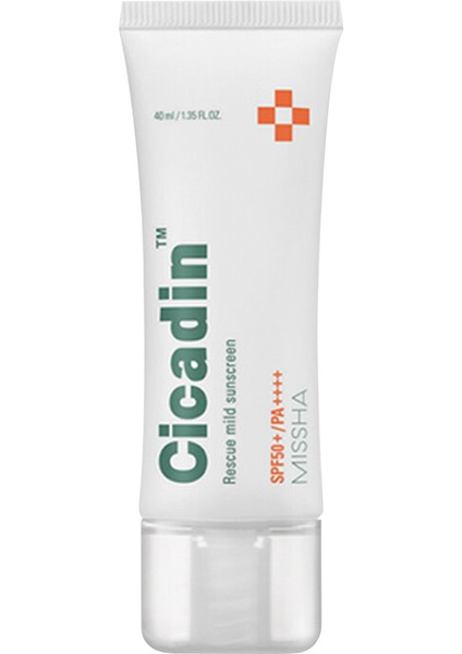Hassas Ciltler İçin Hafif Dokulu Güneş Kremi Cicadin Rescue Water Sunscreen SPF50+ PA++++ 40ml