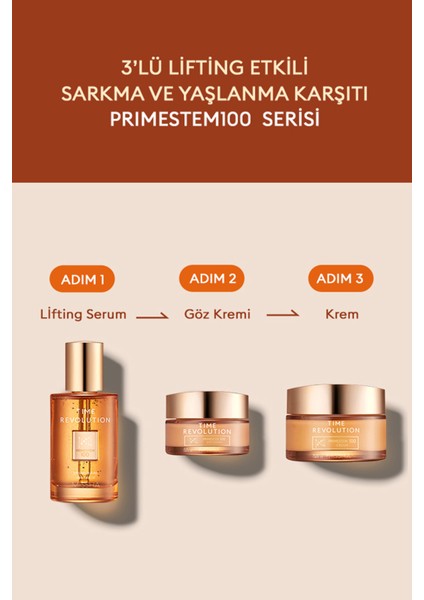 Cilde Sıkı Görünüm ve Elastikiyet Kazandıran Bakım Seti Time Revolution Primestem100 Set