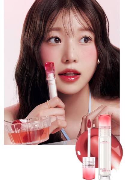 Yapışkanlık Hissi Vermeyen Yoğun Işıltılı Tint CLIO Crystal Glam Tint (01 Vintage Apple)