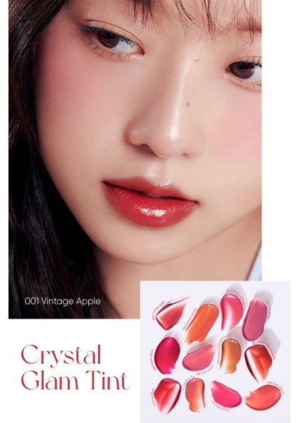 Yapışkanlık Hissi Vermeyen Yoğun Işıltılı Tint CLIO Crystal Glam Tint (01 Vintage Apple)