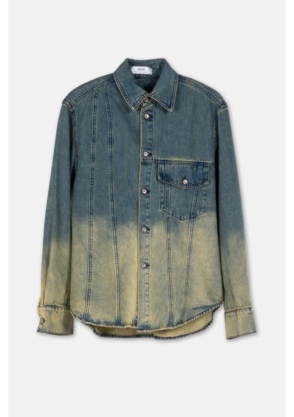 Degradeli Jean Gömlek fiyatları