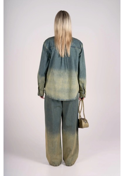 Degradeli Jean Gömlek fırsatları