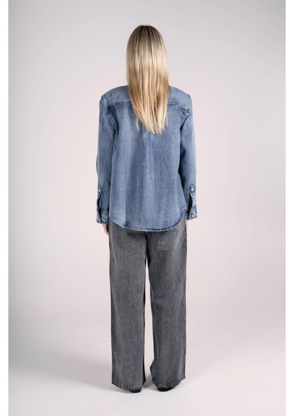 Çift Renkli Jean Gömlek fırsatları