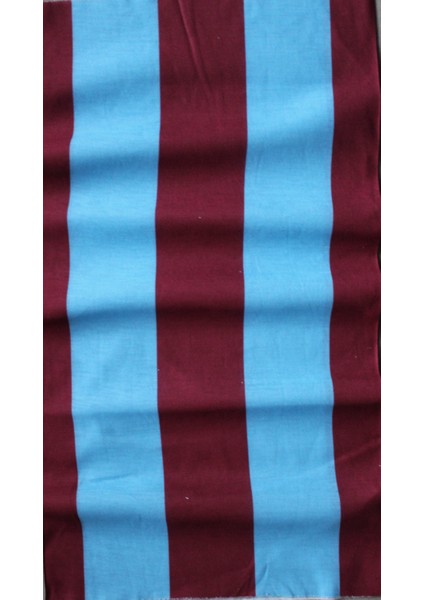 Bordo Mavi Çizgili Baskılı Boyunluk Baf Bandana