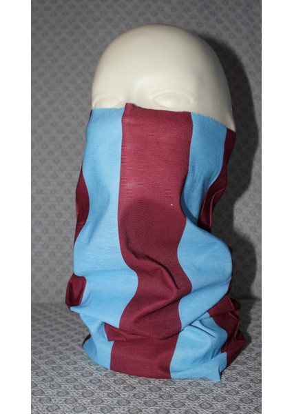 Bordo Mavi Çizgili Baskılı Boyunluk Baf Bandana modelleri