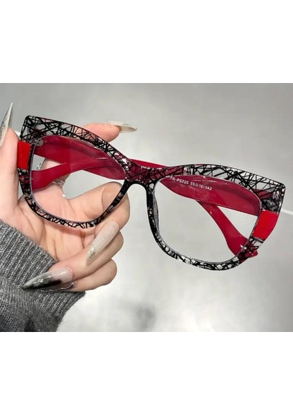 Mavi Işık Engelleyici Gözlükler, Degrade Renk Bloklu Çerçeve ve Şeffaf Lenslere Sahip