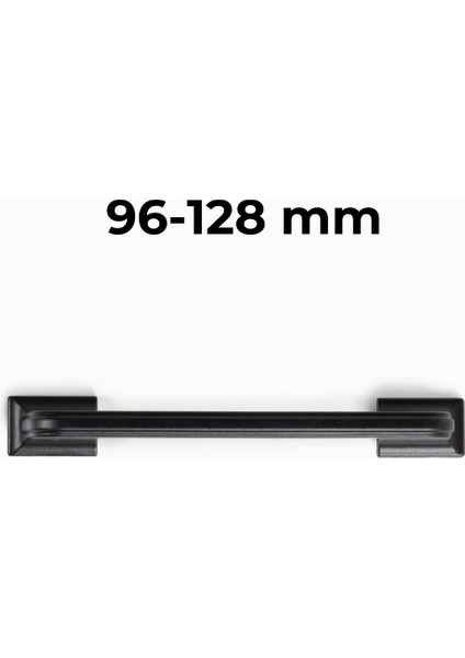 Mutfak Dolap Çekmece Kapak Mobilya Kulbu 96 mm 128 mm Lüks Metal Kulp Mat Siyah Kulp