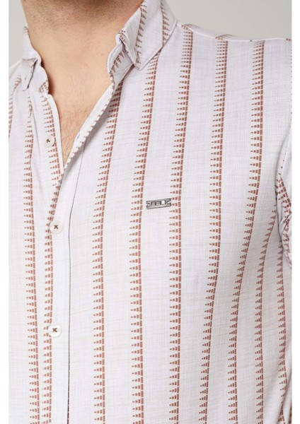 Erkek Desenli Kahve Kısa Kol Gömlek fiyatları