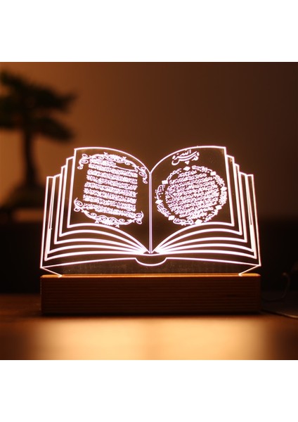 By-Lamp Kuran-ı Kerim Figürlü Dekoratif Hediye Led Masa Lambası