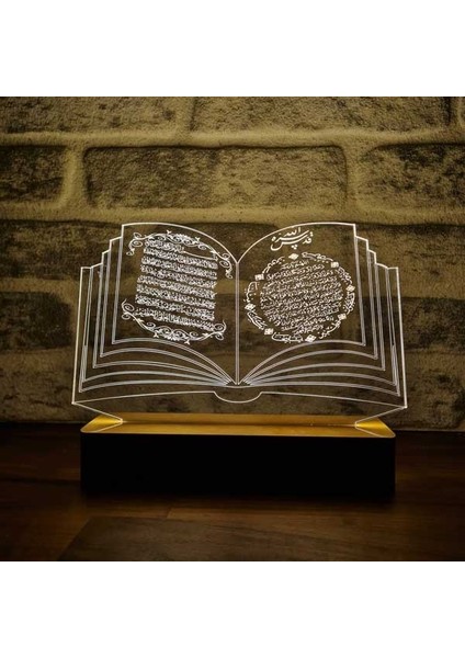 By-Lamp Kuran-ı Kerim Figürlü Dekoratif Hediye Led Masa Lambası