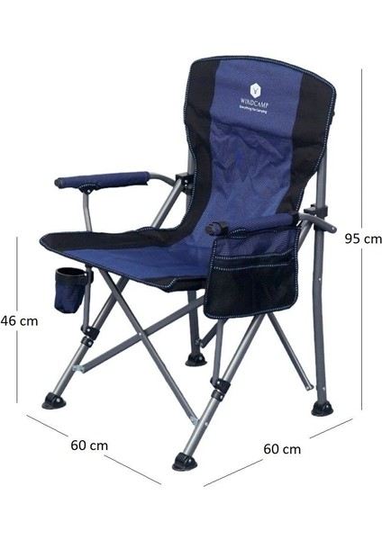 Wındcamp Katlanır Kamp Sandalyesi Lux - Mavi