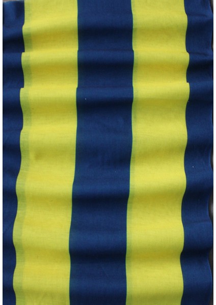 Sarı Lacivert Çizgili Baskılı Boyunluk Baf Bandana